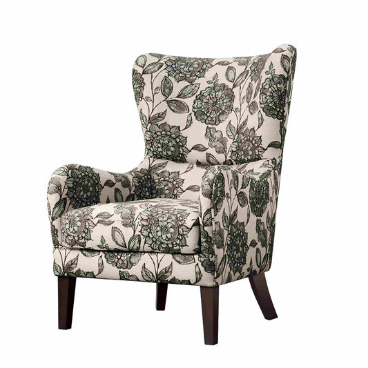 Wing Chair - | 41.63 x 34.5 x 27.5 in | Solid Wood | Multicolor