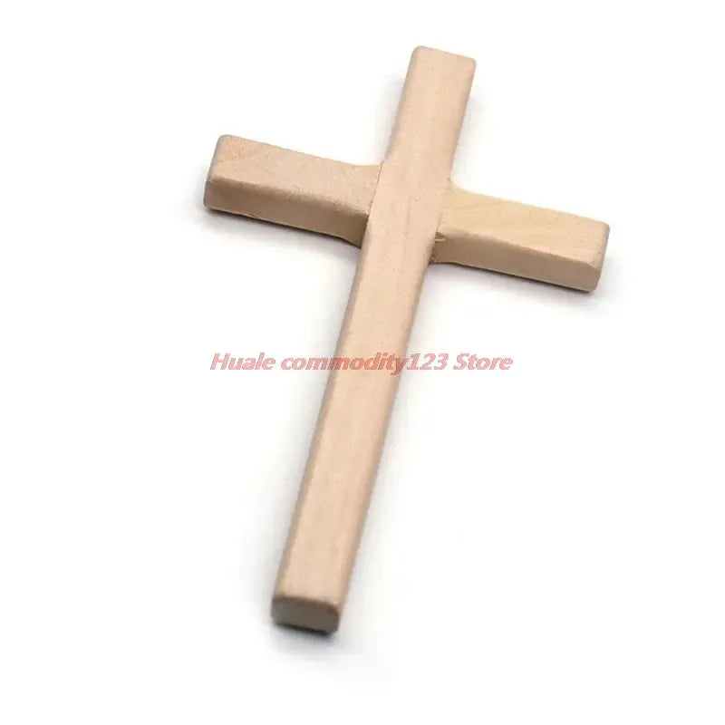Wooden Cross Ornament | Brown Wood Finish | PriceLows™