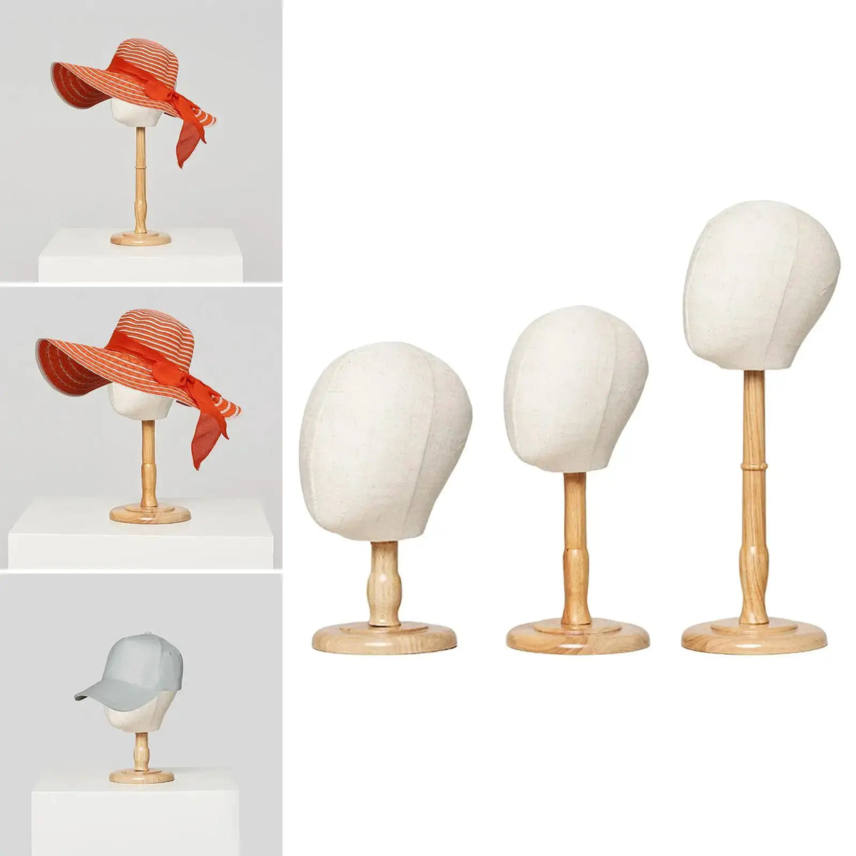 Wooden Wig Stand | Children Size | PriceLows™