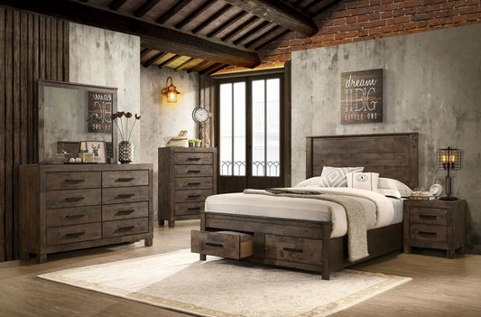 Woodmont 5-piece Eastern King Bedroom Set Golden | 5-Piece Set | Wood | Brown