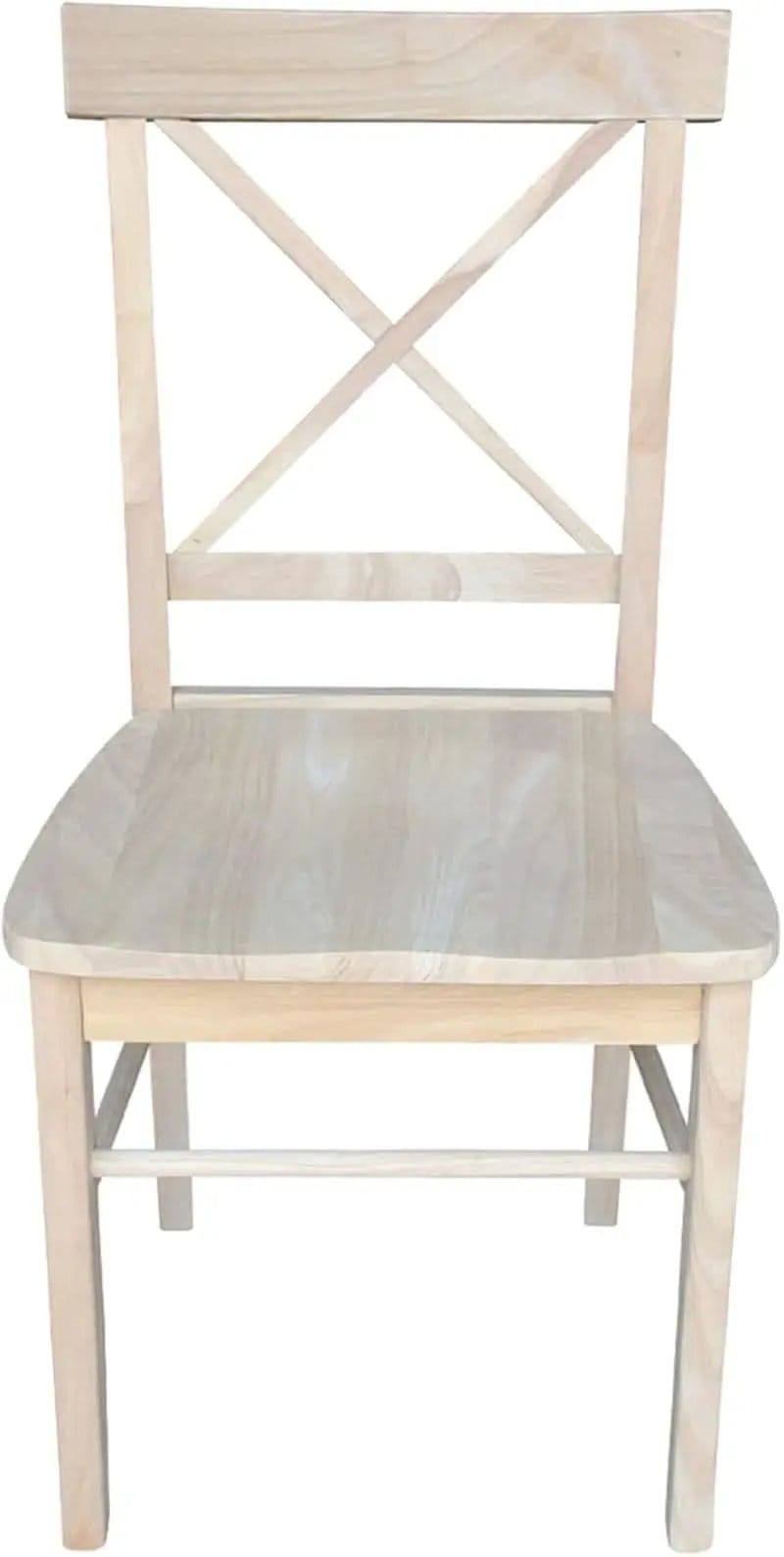 X Back Dining Chairs Set Of 2 In Unfinished Parawood from PriceLows™