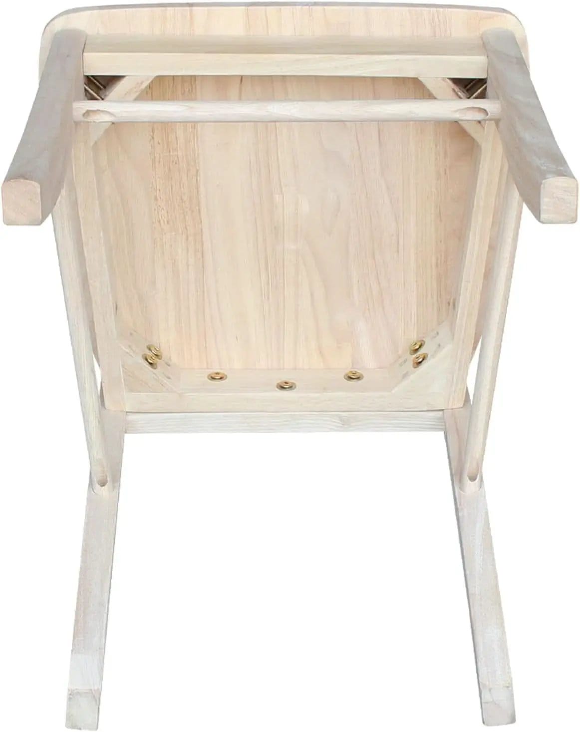 X Back Dining Chairs Set Of 2 In Unfinished Parawood from PriceLows™