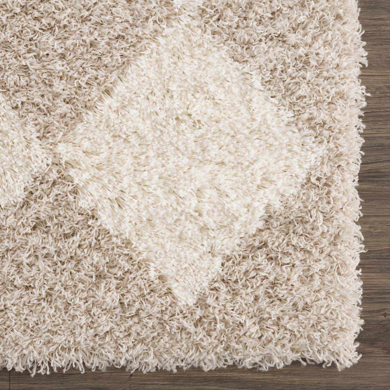 Zahur Cream & Beige Diamond Area Rug from PriceLows™