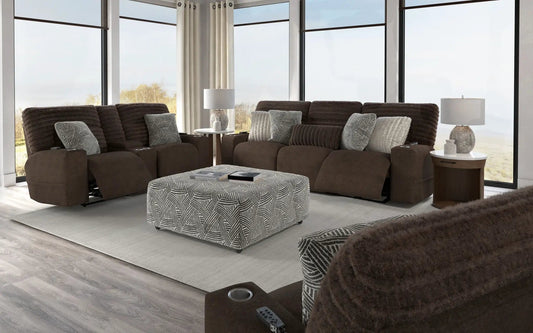 Zen Power Reclining Console Loveseat With CR3 Heat/Massage/Zero Gravity | 87 x 40 x 43 in | Fabric | Chocolate
