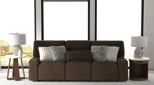 Zen Power Reclining Sofa With CR3 Heat/Massage/Zero Gravity | 101 x 40 x 43 in | Fabric | Chocolate
