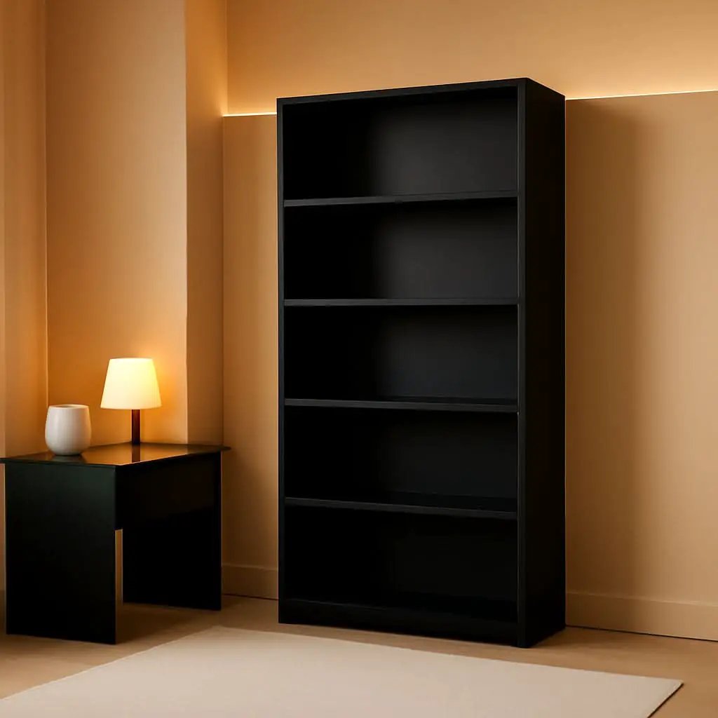 Floor Standing Walnut Finish Bookcase 6 Tier 70 Inches from PriceLows™