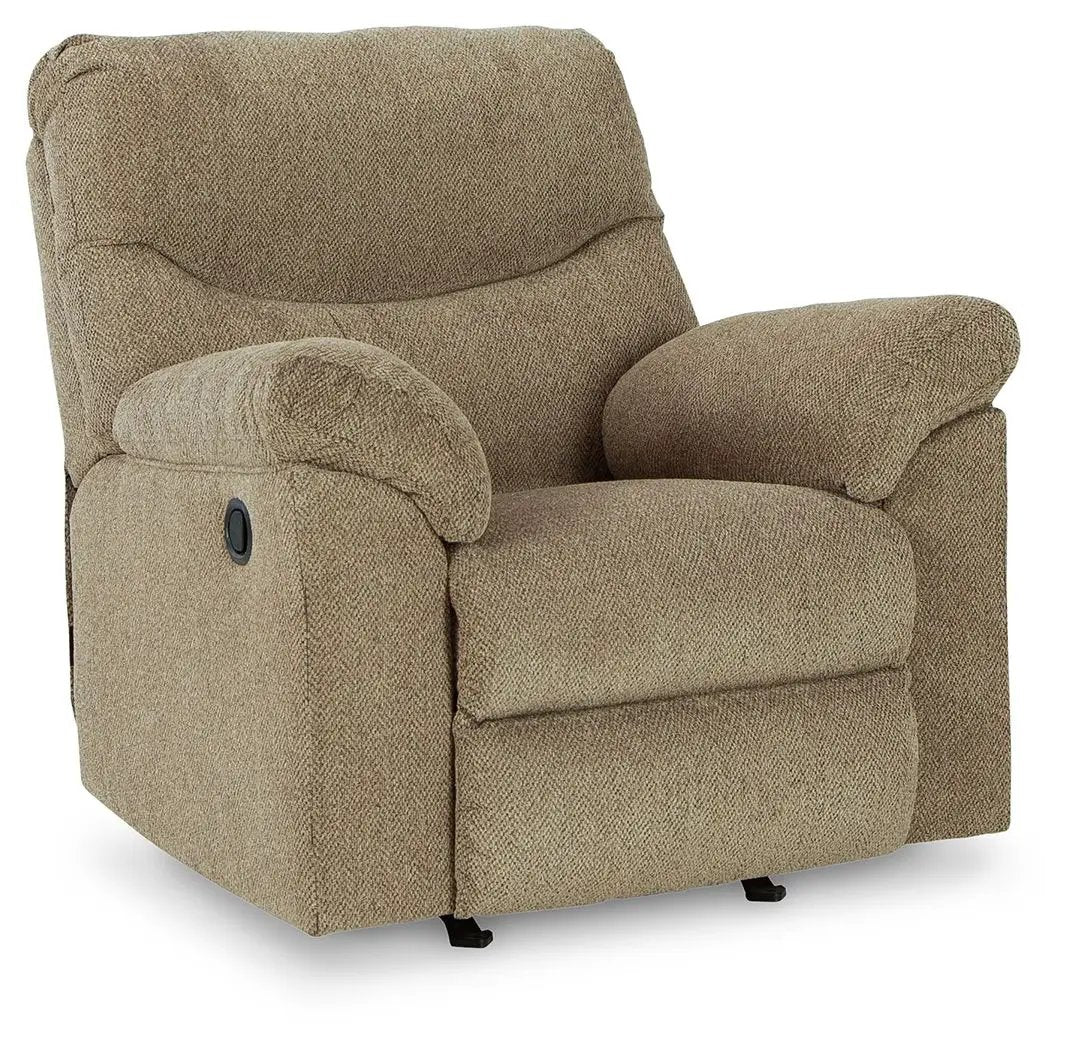 Alphons Rocker Recliner | Pull-Tab Reclining | Neutral Upholstery | Universal Appeal