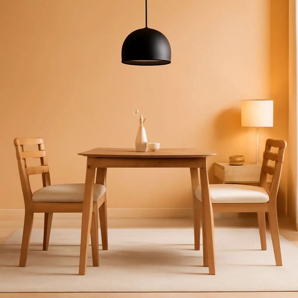 Premium Solid Wood Farmhouse Dining Table Set For Four from PriceLows™