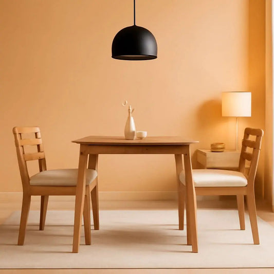 Premium Solid Wood Farmhouse Dining Table Set For Four from PriceLows™