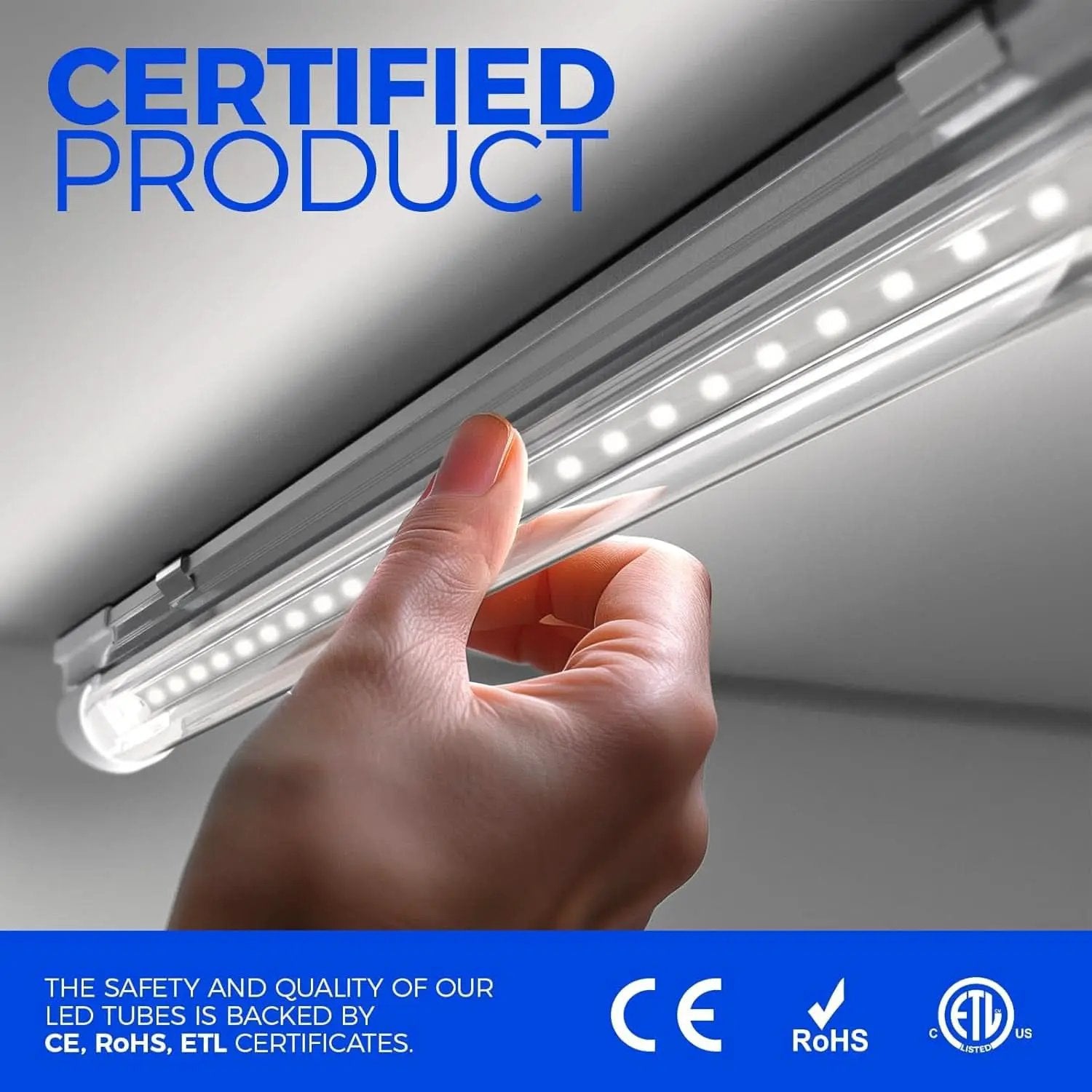 8ft LED Shop Light 10000 Lumens Daylight 5000K Linkable from PriceLows™