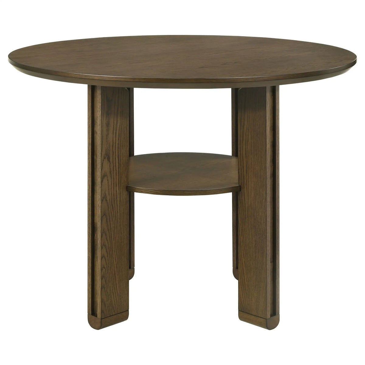 Ottowa 47-inch Round Counter Height Dining Table | 47.25 x 47.25 x 36 in | Rubberwood & Engineered Wood | Brown