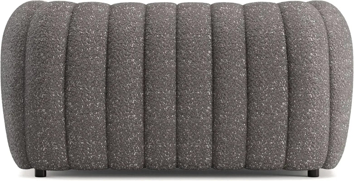 Charcoal Gray Vertical Channel Tufted 3 Piece Sofa Set from PriceLows™