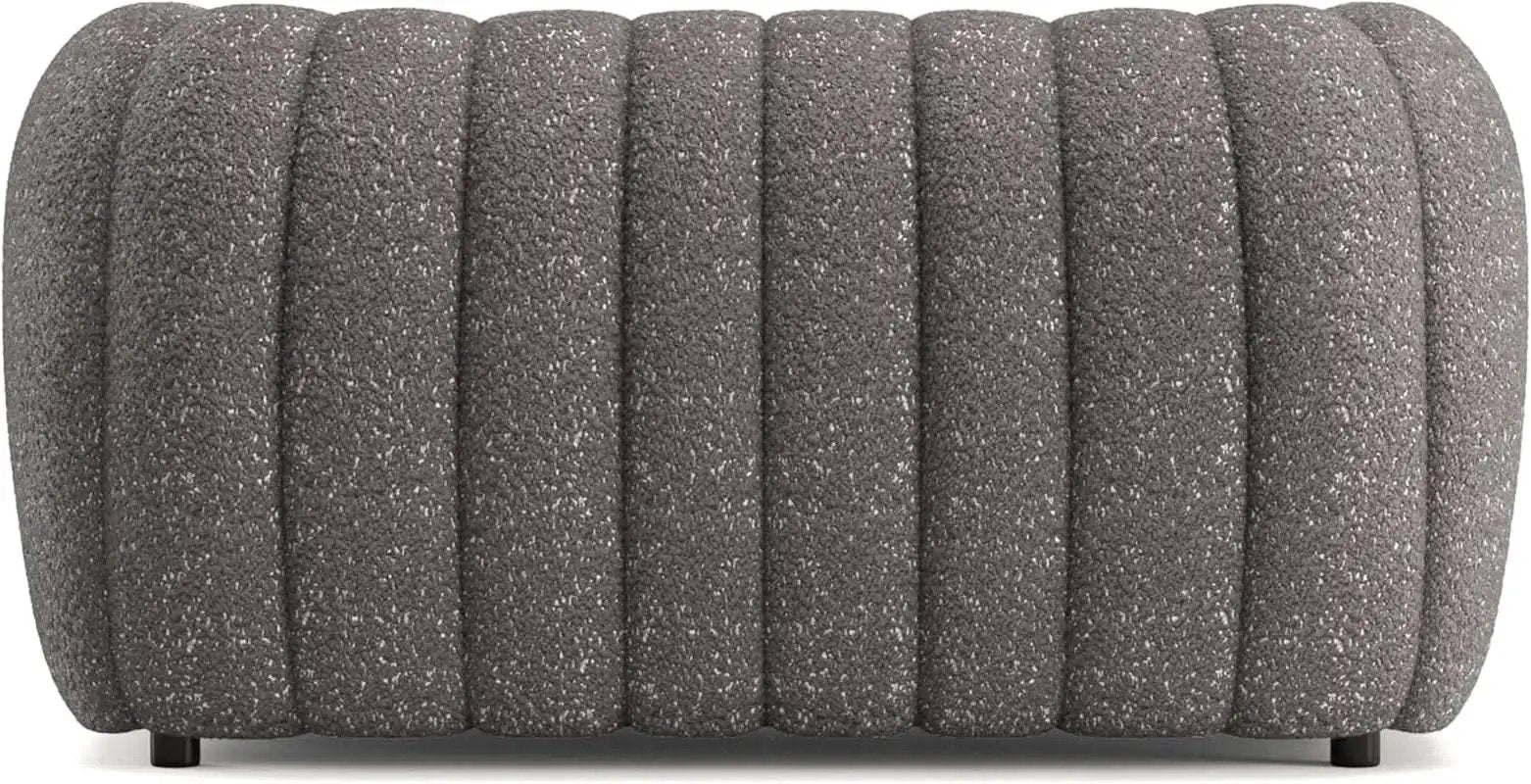 Charcoal Gray Vertical Channel Tufted 3 Piece Sofa Set from PriceLows™