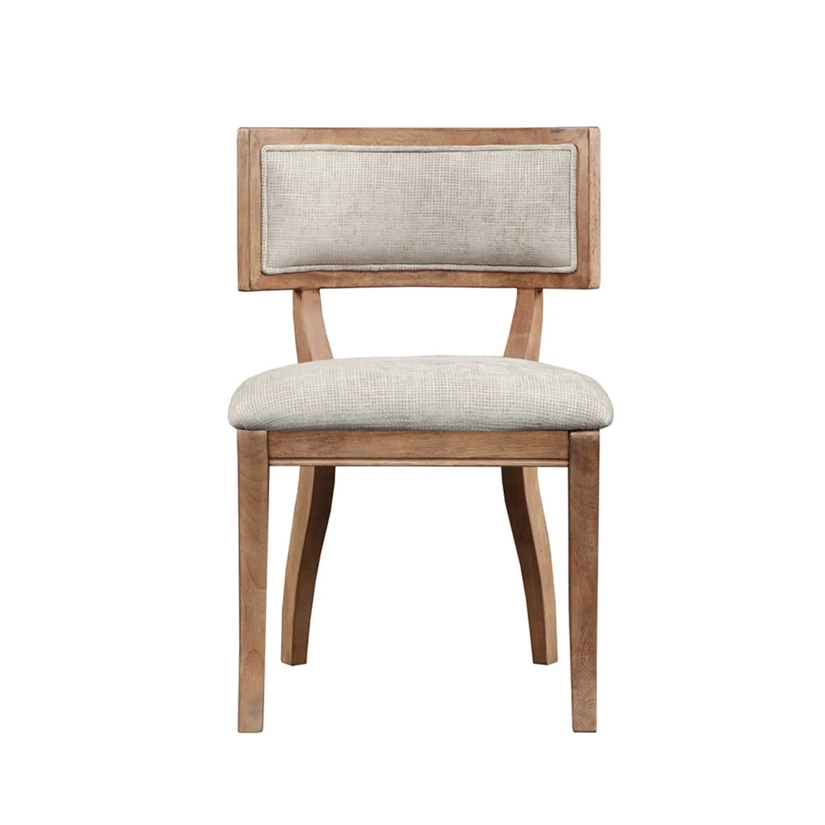 Classic Dining Chairs | Set Of 2 | Curved Back French Antique Style | Beige And Light Natural