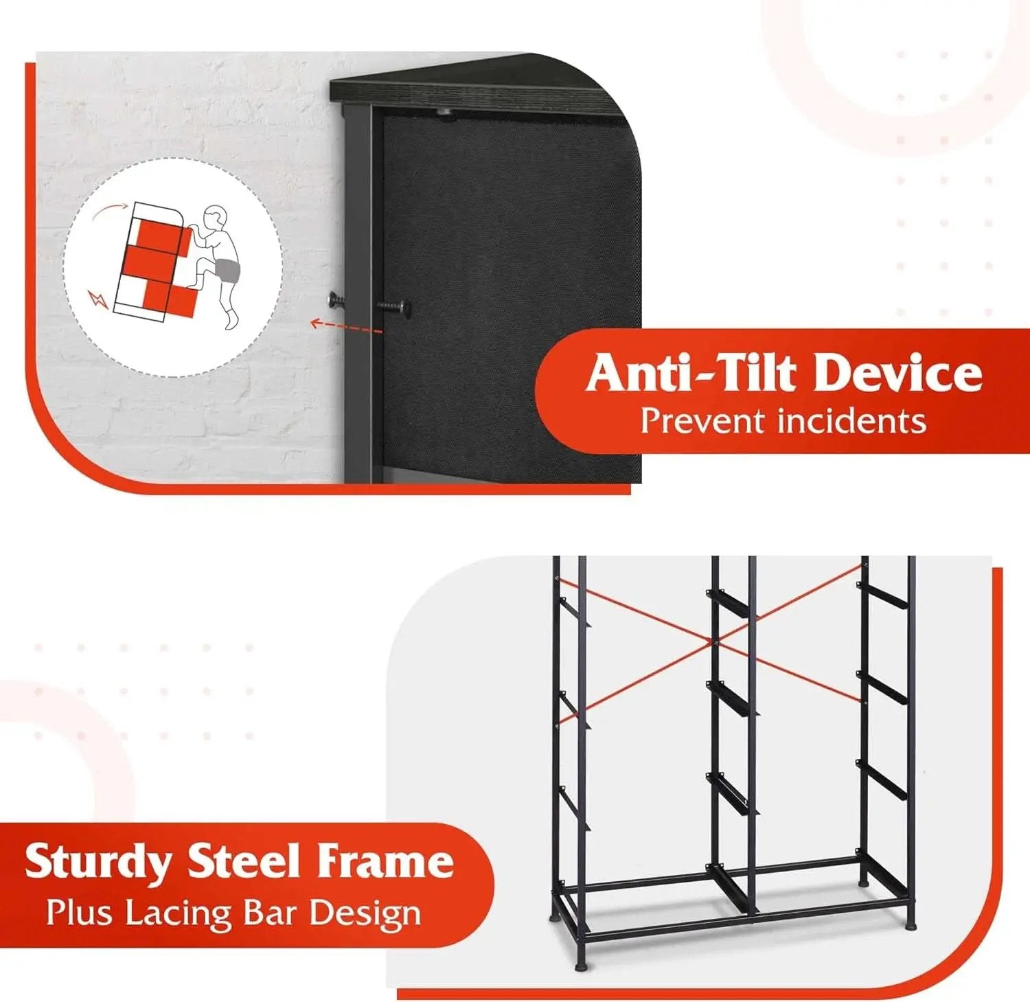 Tall Black Dresser With 10 Drawers And Fabric Bins Storage Organizer from PriceLows™