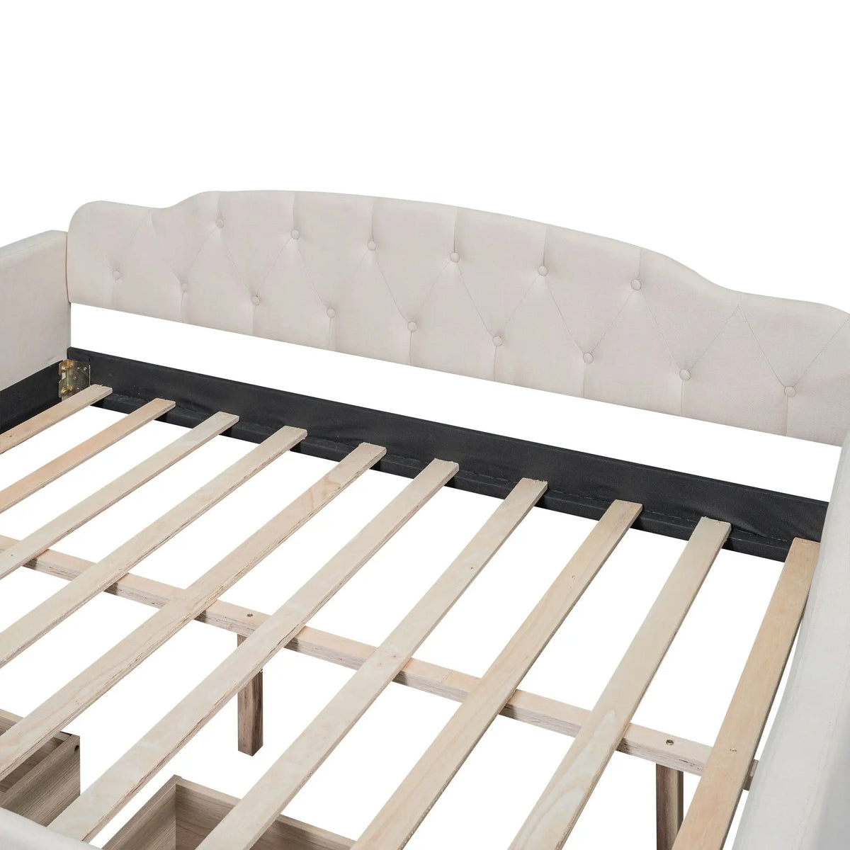 Upholstered Tufted Daybed | Full Size | Solid Wood Frame