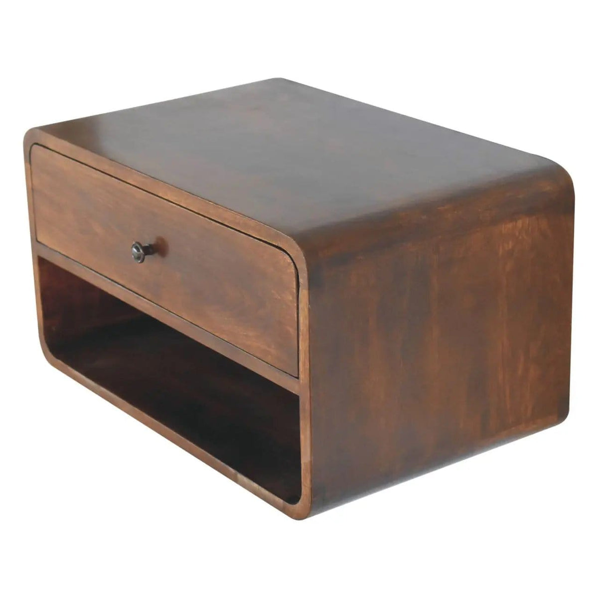 Curve Upper Slot Floating Nightstand | 6 Pieces | Bedroom Furniture | Bedroom