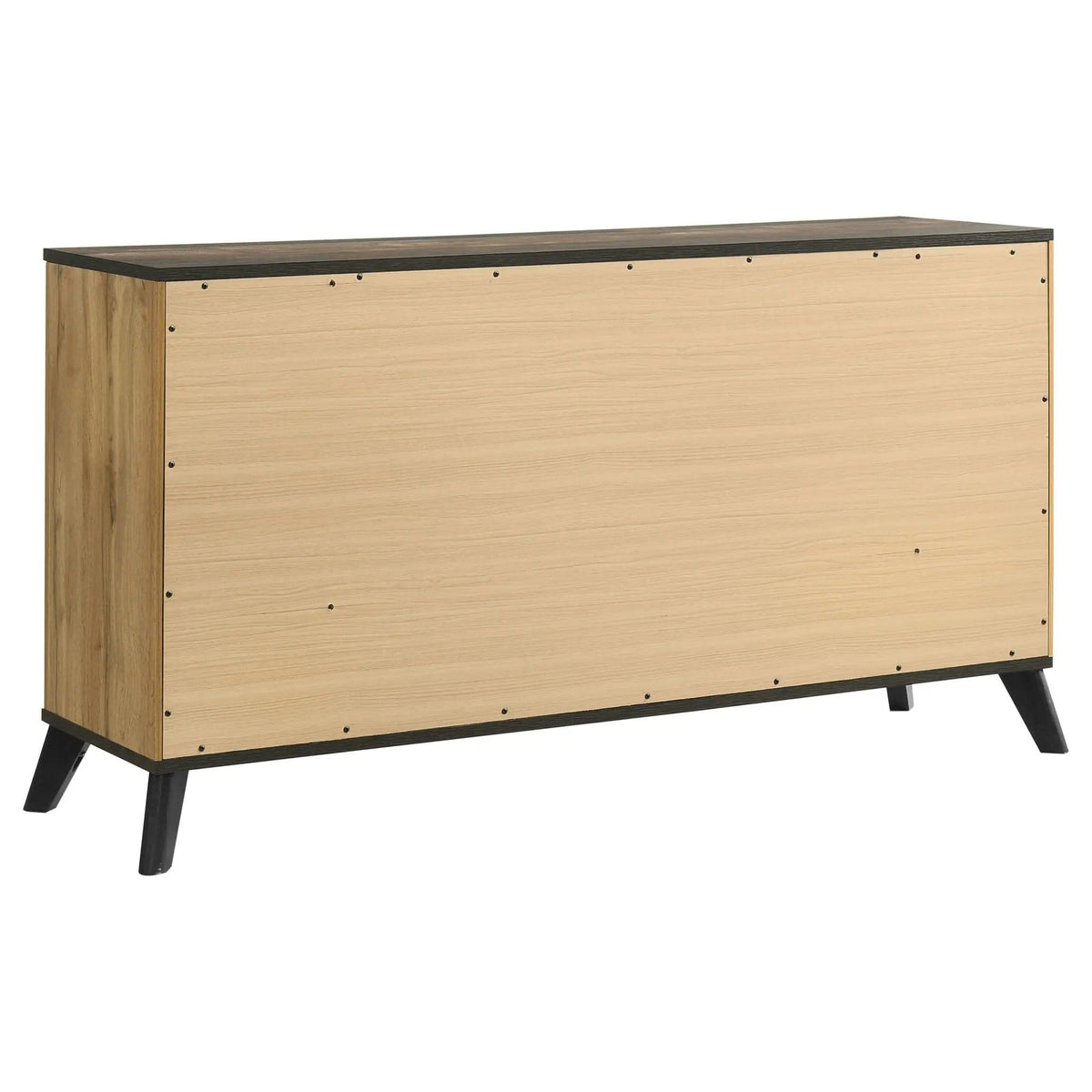 Kaywood 6-drawer Dresser Cabinet Natural Pine | 60.25 x 17.25 x 32 in | Engineered Wood & Metal | Bedroom