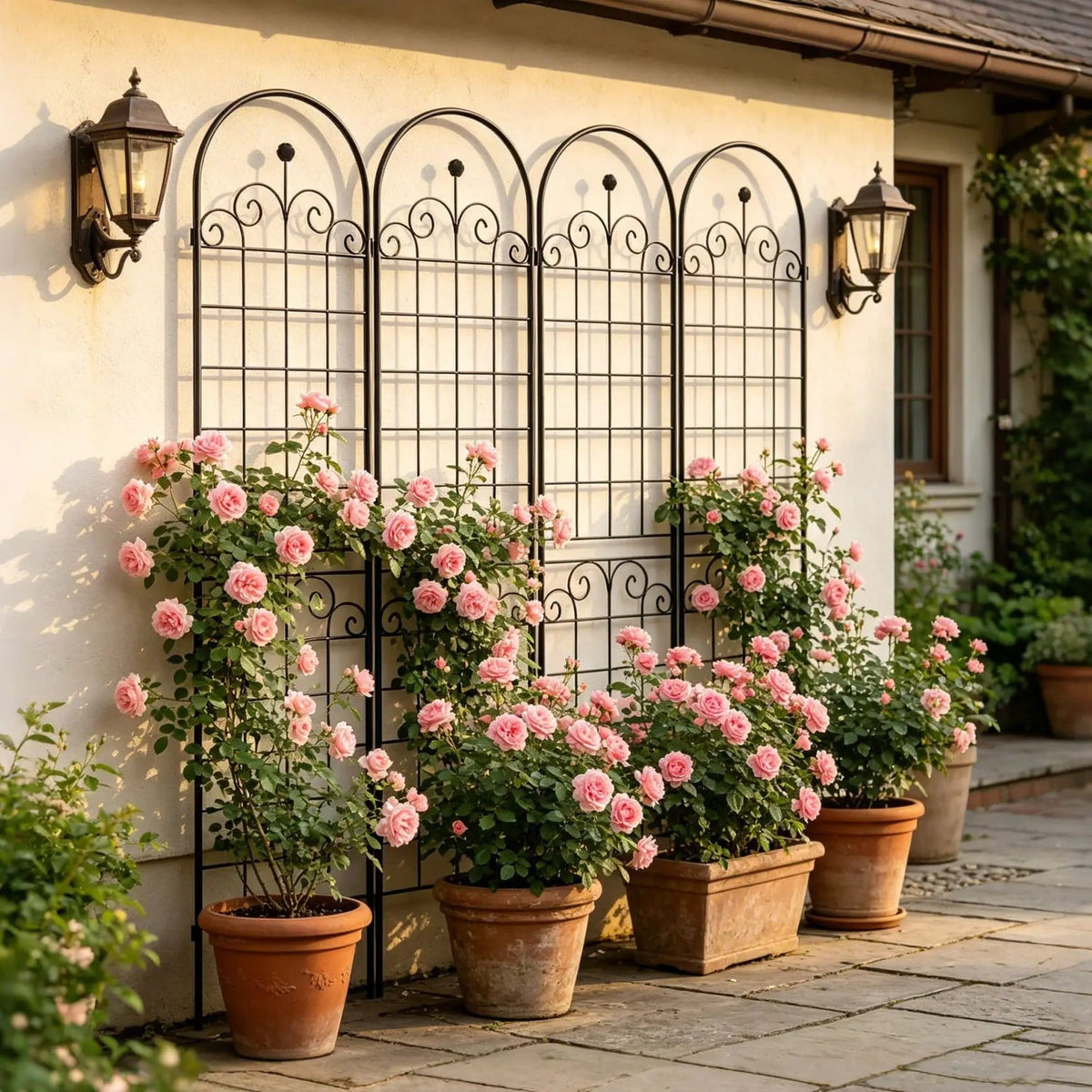 Metal Garden Trellis For Climbing Plants Outdoor Rustproof Plant Support Rose | Outdoor Decor | Metal | Outdoor Living