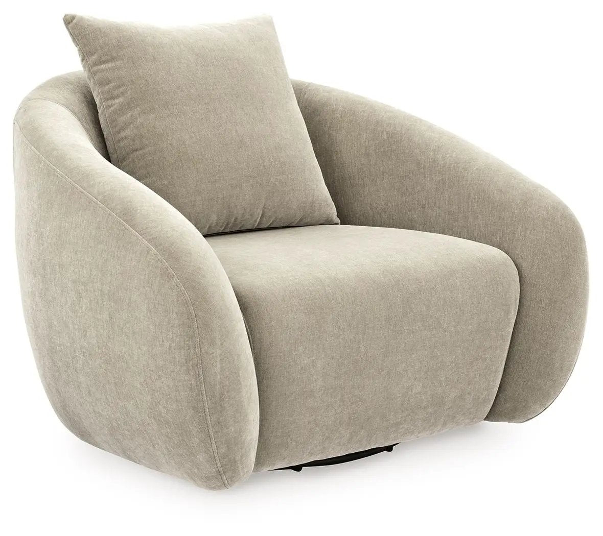 Yahya Swivel Accent Chair | Soft Velvet Upholstery | Reading Nook Seating | 39.5 Inch Length