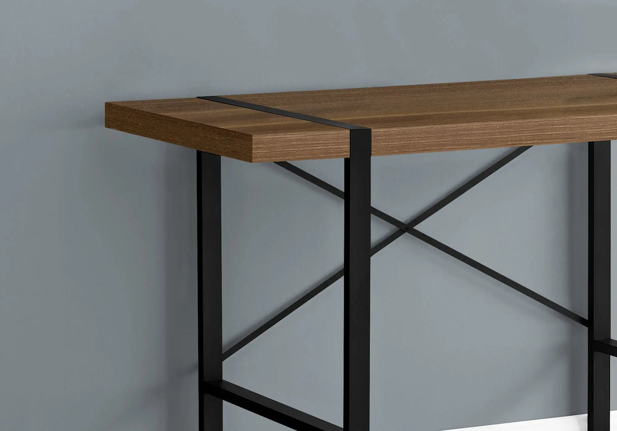 Industrial Computer Desk | 49 Inch Width | Robust Metal Legs | X-Shaped Support Bar