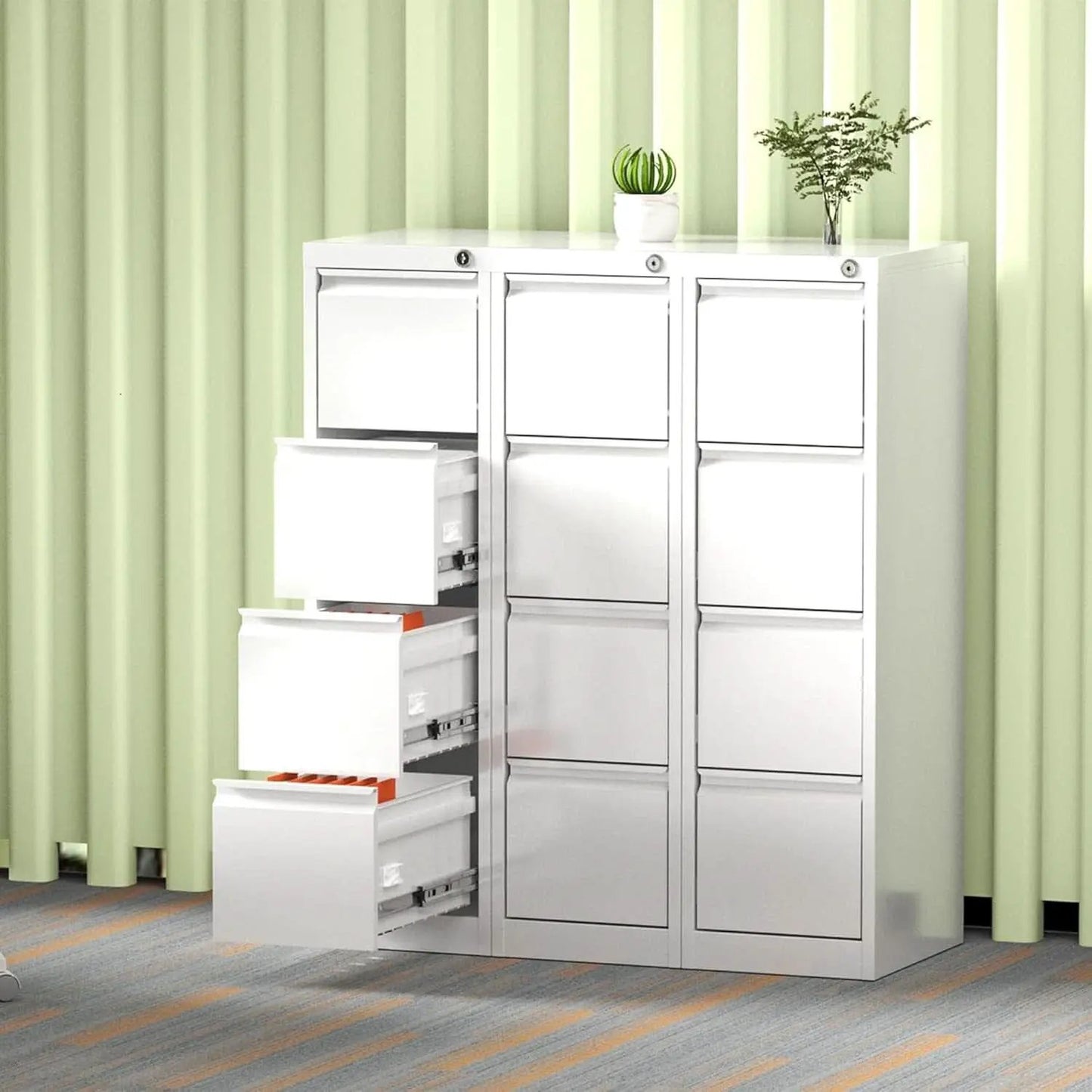 4 Drawer Metal Vertical Locking File Cabinet For Letter And Legal Files from PriceLows™