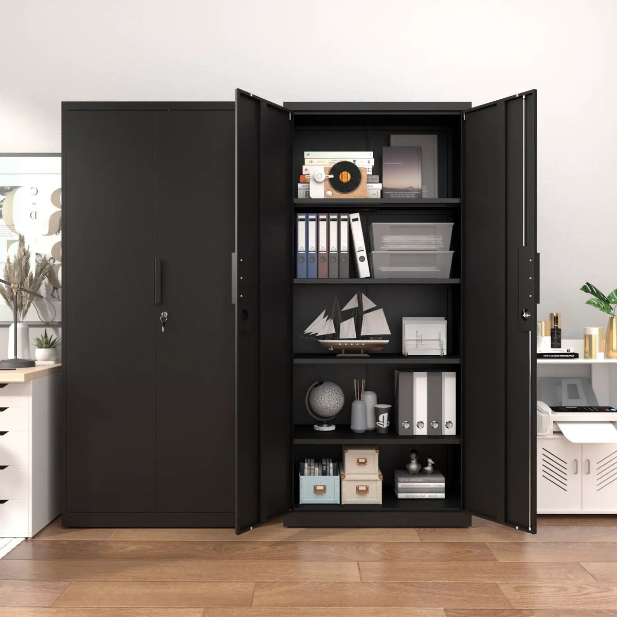 File Cabinet | Two Door | Four Adjustable Shelves | Heavy Duty Steel