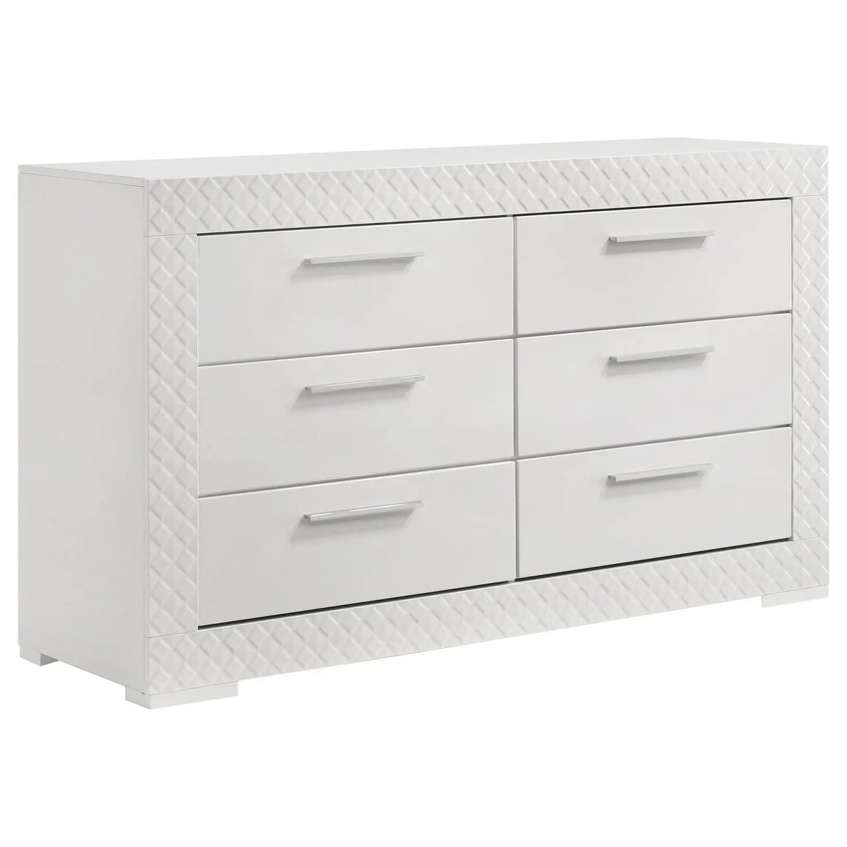 Ives 6-drawer Dresser Cabinet White High Gloss | 63 x 18 x 36.5 in | 6-Drawer | Bedroom