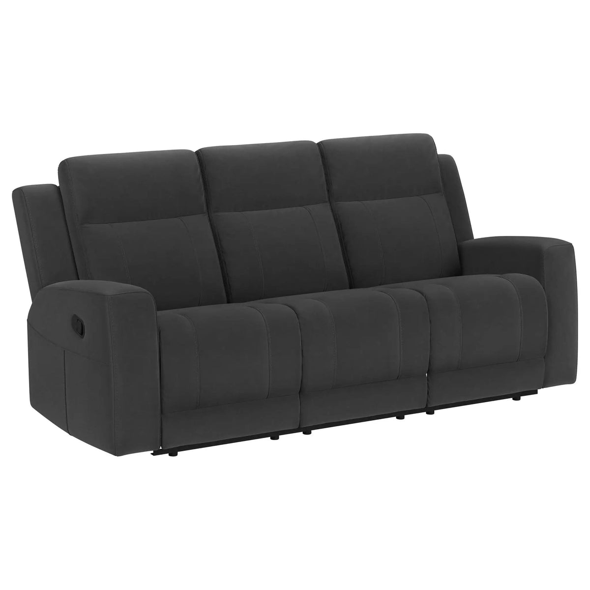 Brentwood 2-piece Upholstered Reclining Sofa Set | 2-Piece Set | Living Room Furniture | Charcoal
