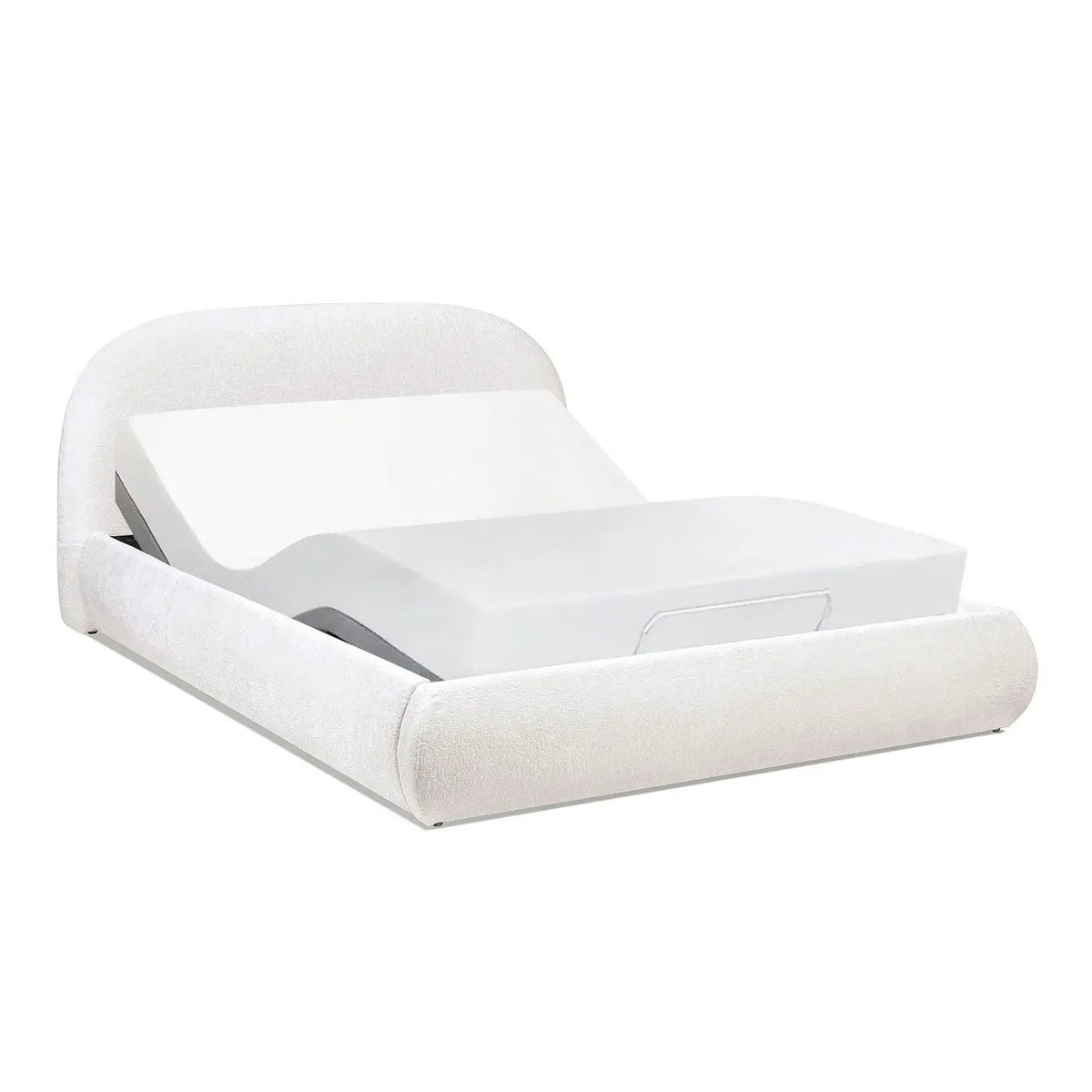 Archie Upholstered Platform Bed | Puffy Arch Headboard | Grounded Design | No Box Spring Needed