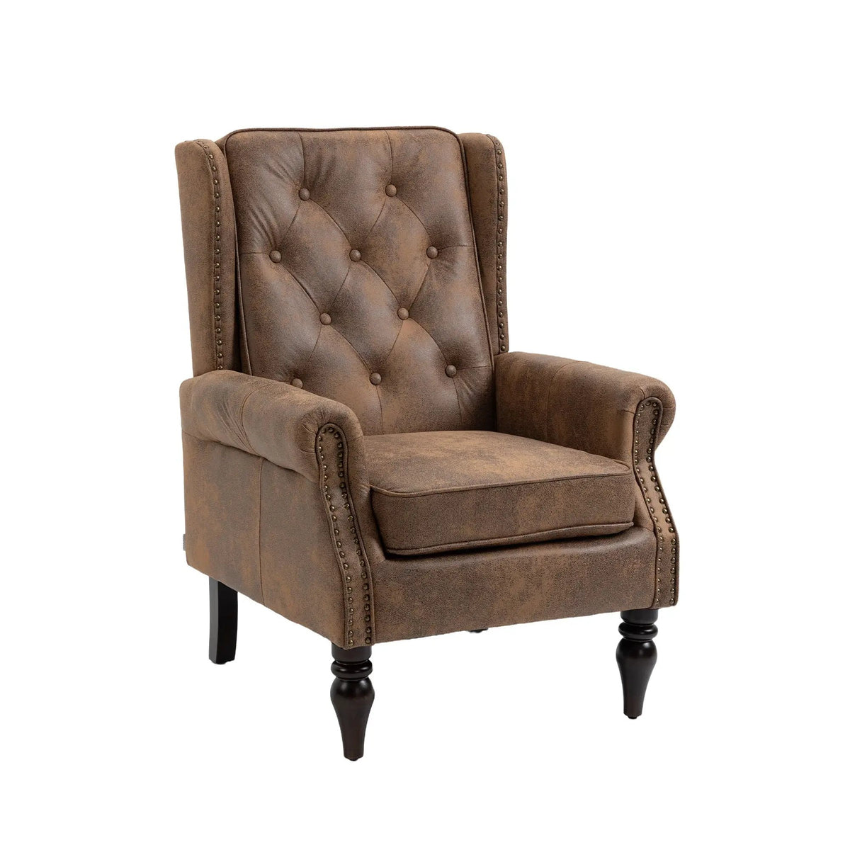 Modern Accent Armchair | Rubber Wood Legs | High Resilience Foam