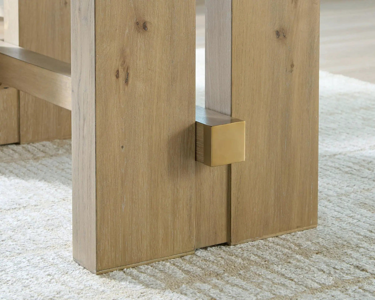 Lasinger Rectangular Dining Room Counter Table | 66 x 42 x 36 in | Oak Veneer & Mdf | Light Brown