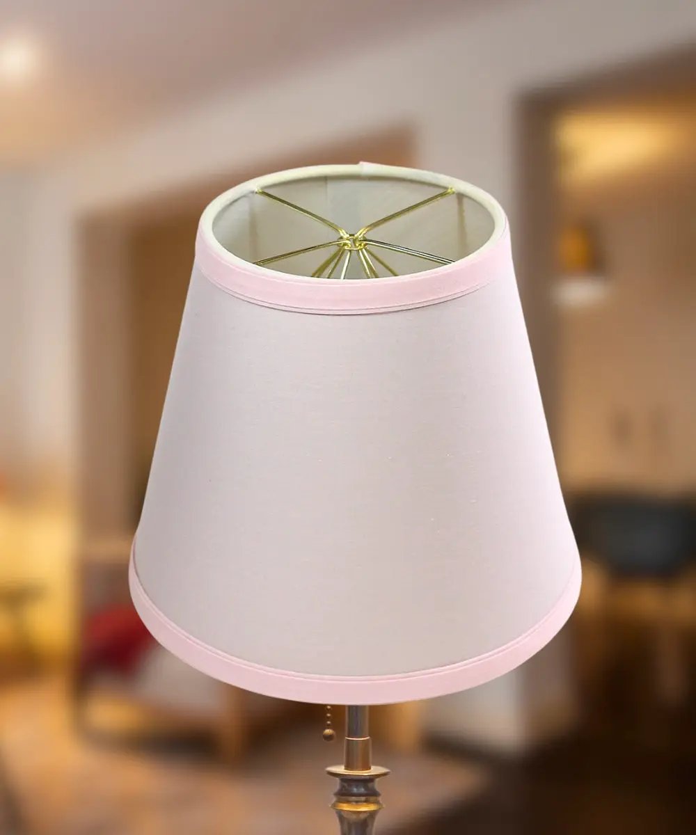 Lamp Shade | Premium Linen | Clip On Mount | 8 X 7 Inches Pale Dogwood Pink