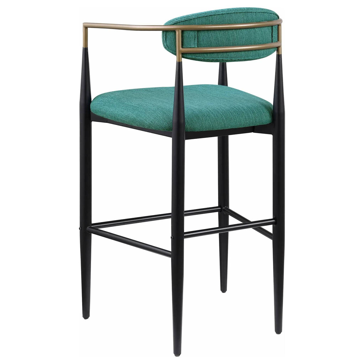 Tina Fabric Upholstered Bar Chair Green (Set of 2) Bar Height (28"-30") | 22.5 x 21.25 x 41.75 in | Linen & Fabric | Home
