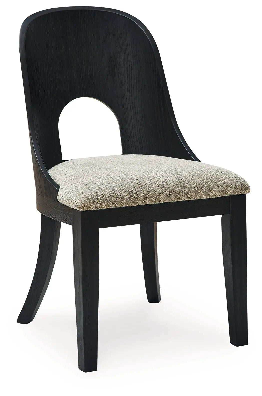 Rowanbeck Dining Side Chairs | Set Of 2 | Gray And Black | Upholstered Seats