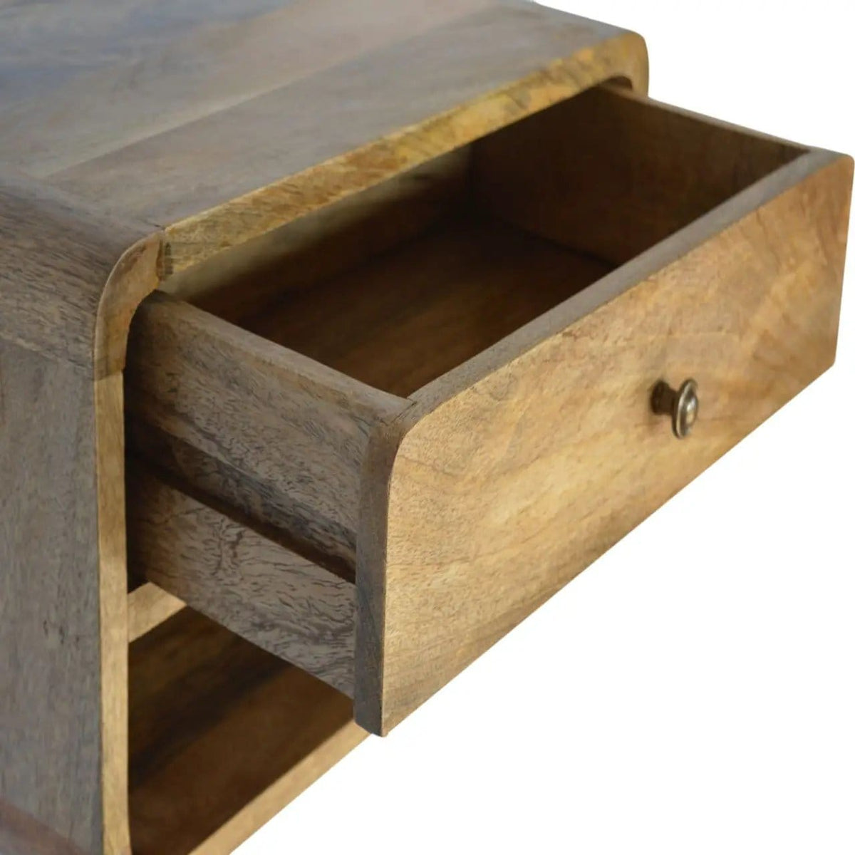 Curve Upper Slot Floating Nightstand | 6 Pieces | Bedroom Furniture | Bedroom
