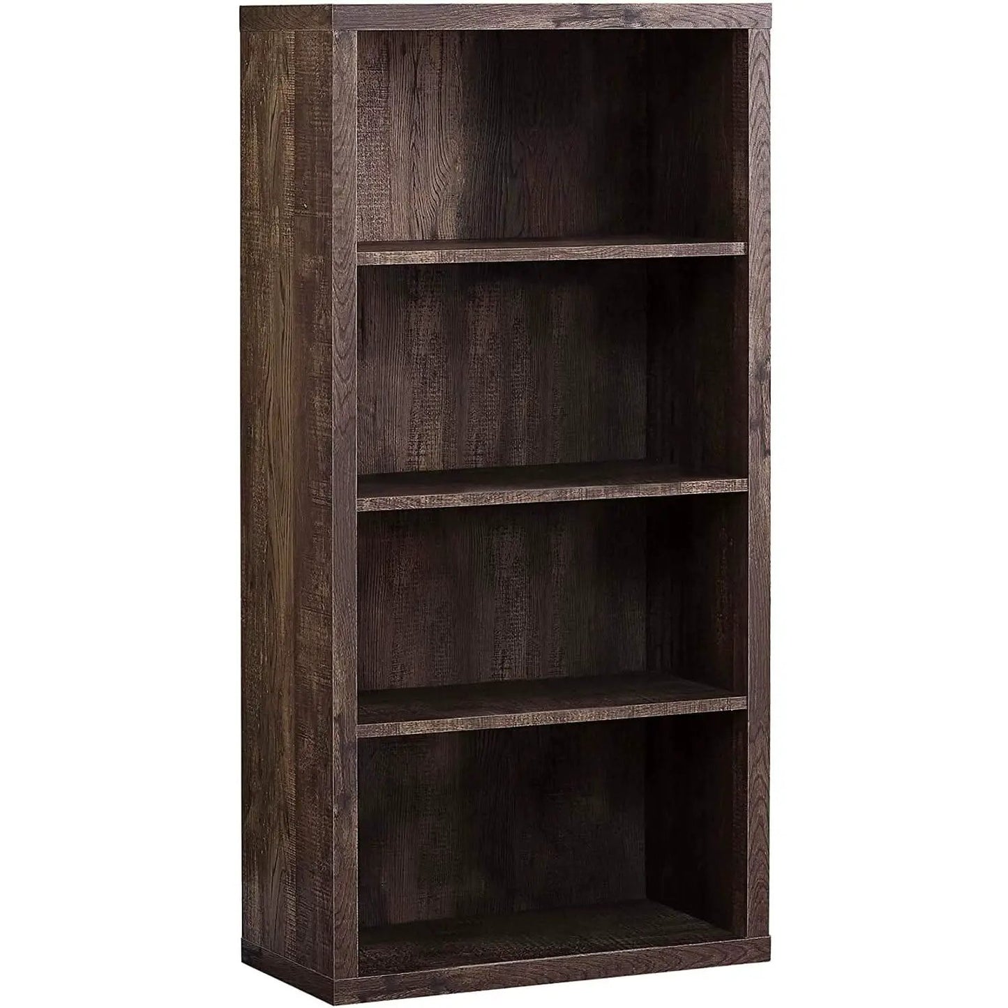Adjustable 3 Shelf Bookcase 48H Brown Laminate Finish from PriceLows™