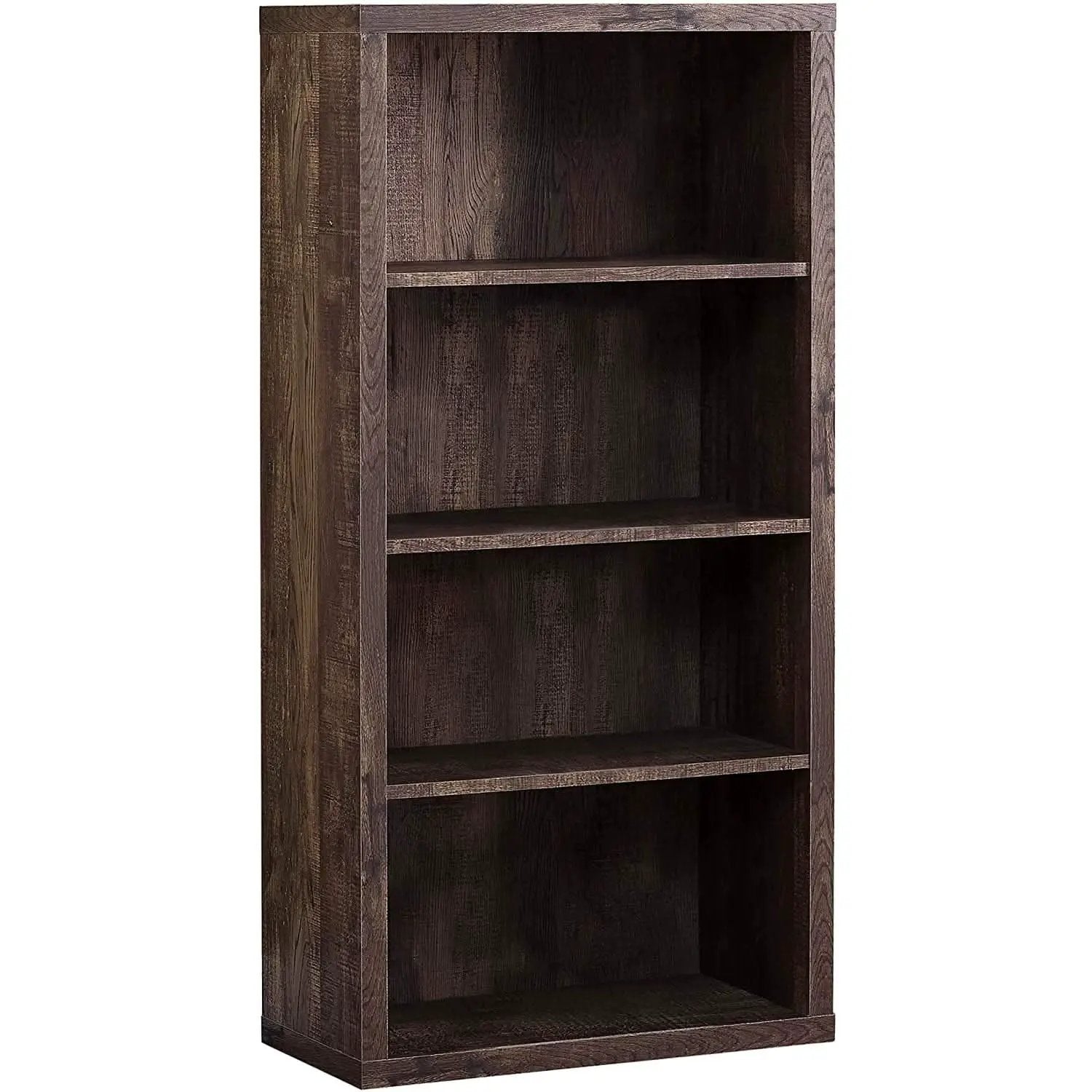 Adjustable 3 Shelf Bookcase 48H Brown Laminate Finish from PriceLows™