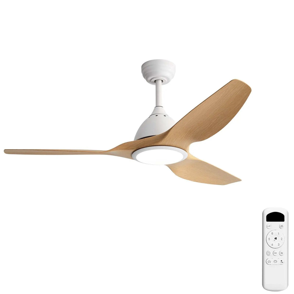 Bredoom Ceiling Fan | 52 Inch Span | Reversible DC Motor | LED Light And 6-Speed Remote