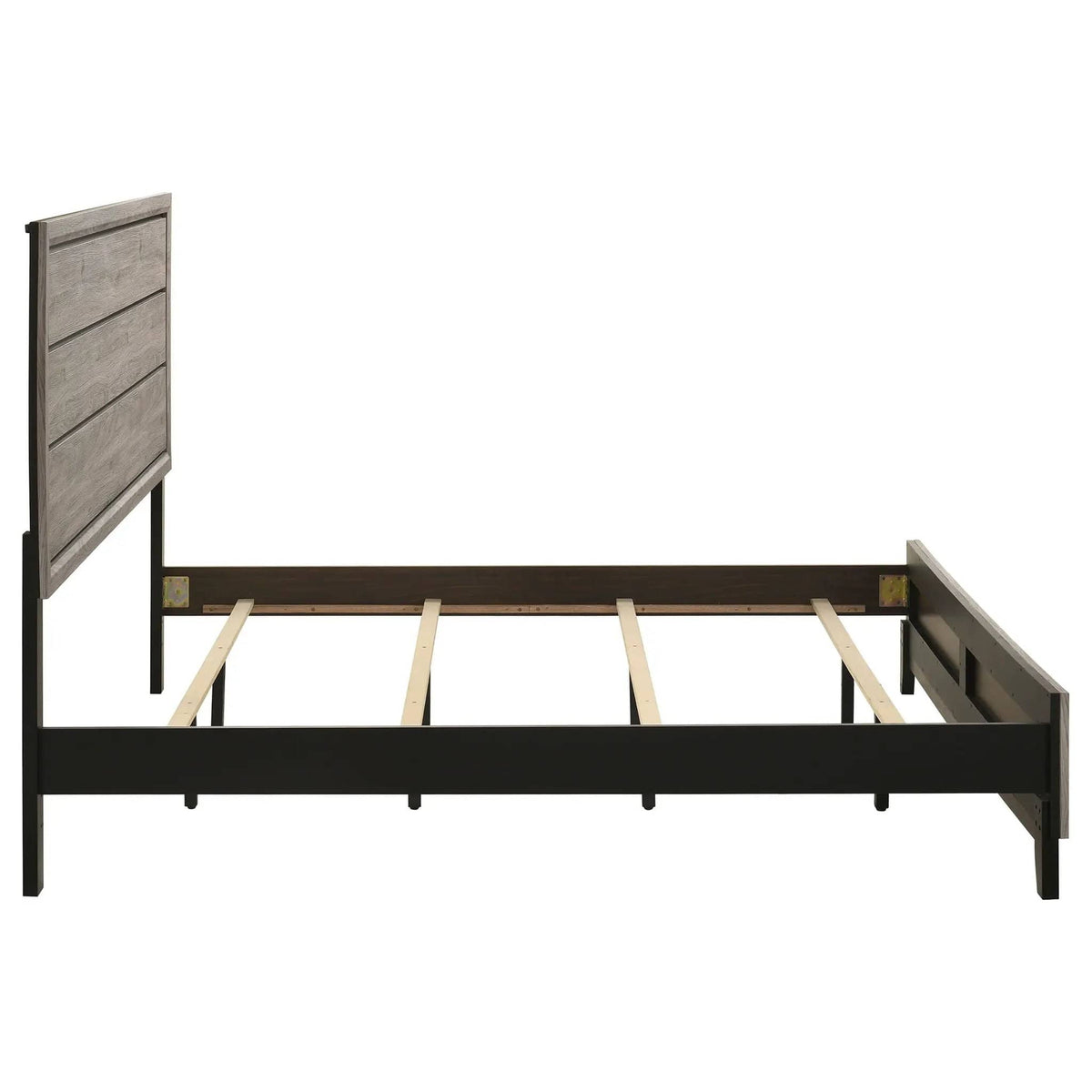 Valen Wood Eastern King Panel Bed Light | 79.5 x 84.5 x 56.25 in | Rubberwood & Engineered Wood | Taupe