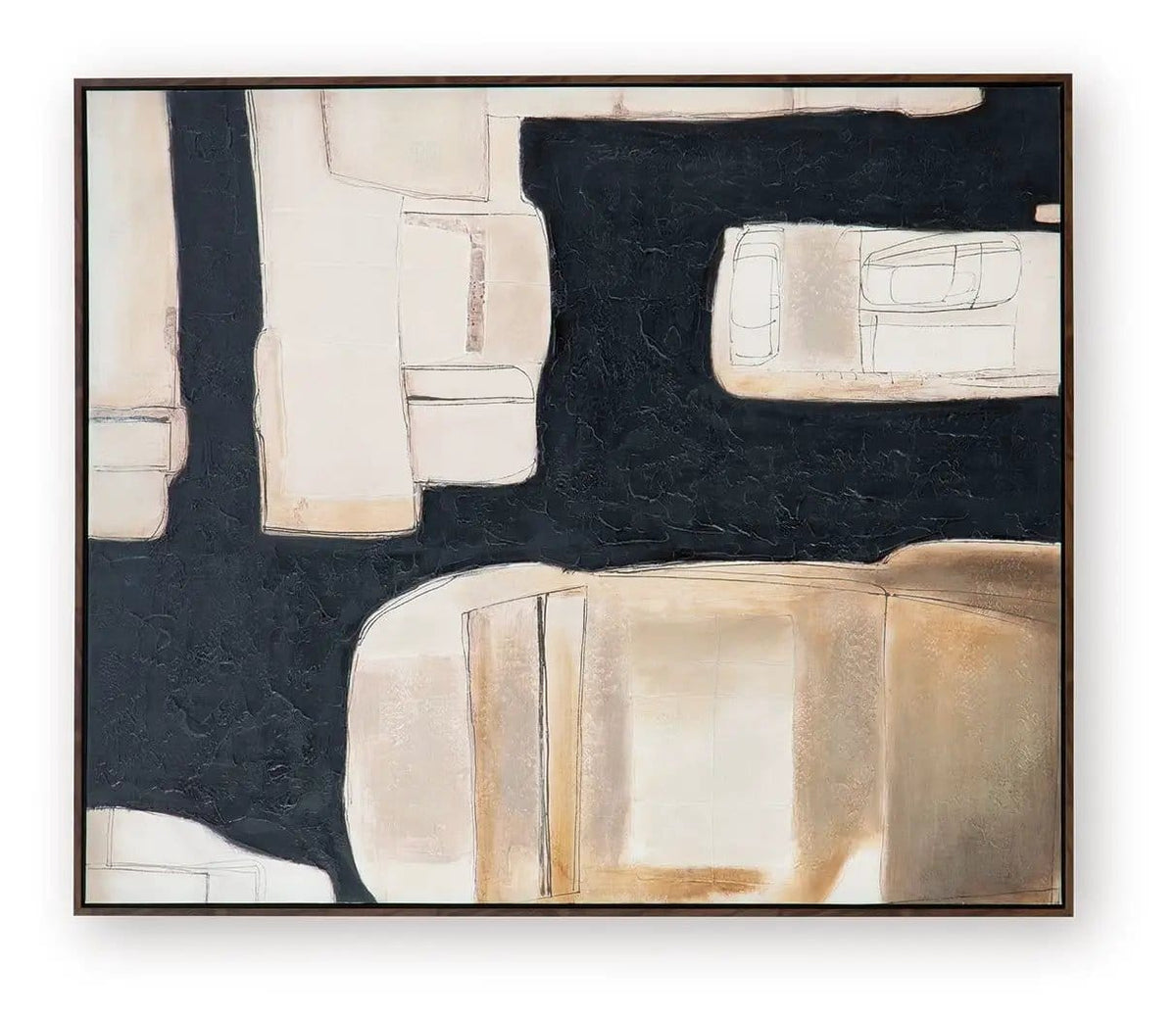 Feyville Wall Art | 50.25 x 1.63 x 60 in | Home Furniture | Black / Brown / Cream