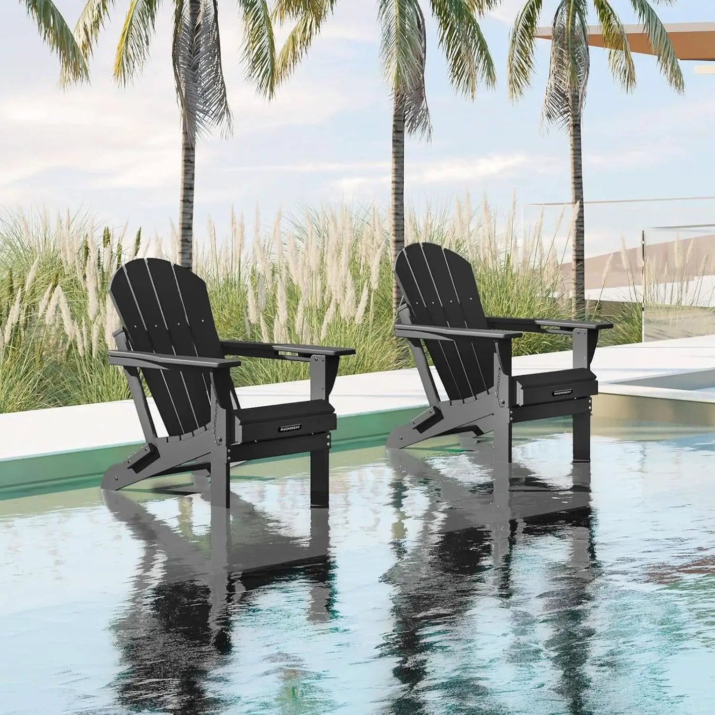 Folding Weather Resistant Adirondack Chairs for Outdoor Relaxation from PriceLows™