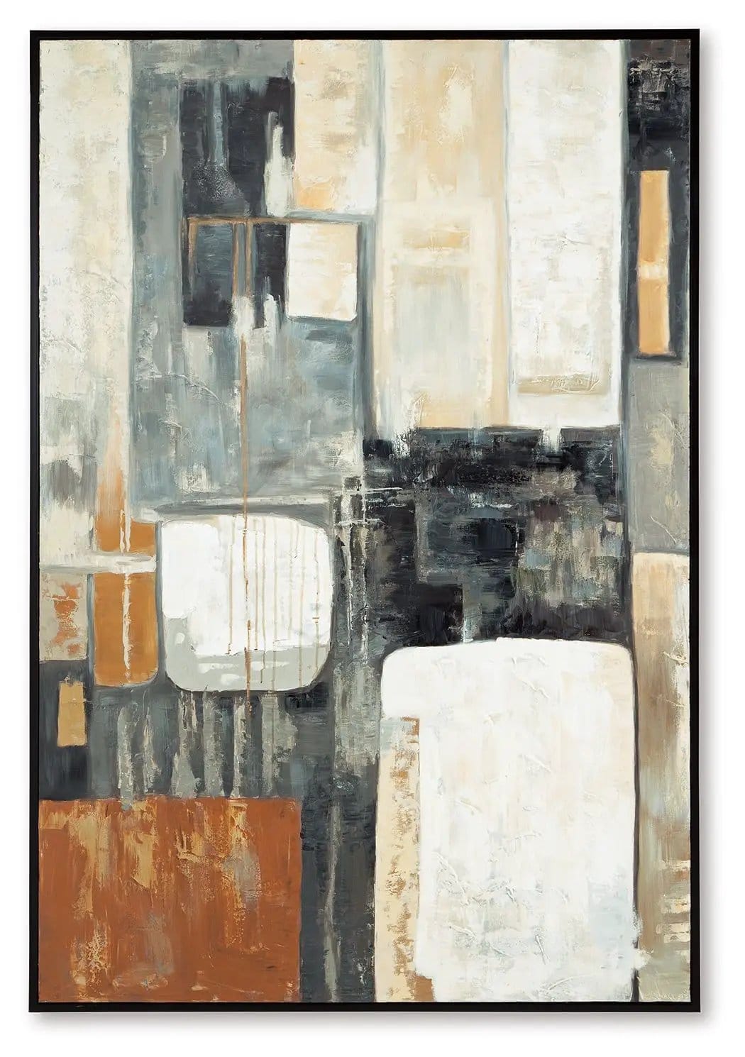 Howford Wall Art | 48 x 1.63 x 72 in | Home Furniture | Brown / Black / Gray