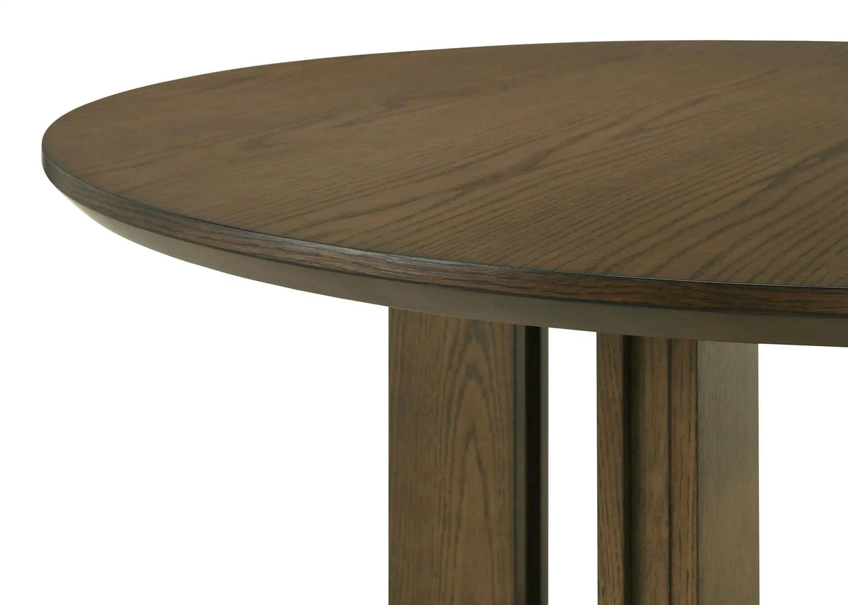 Ottowa 47-inch Round Counter Height Dining Table | 47.25 x 47.25 x 36 in | Rubberwood & Engineered Wood | Brown