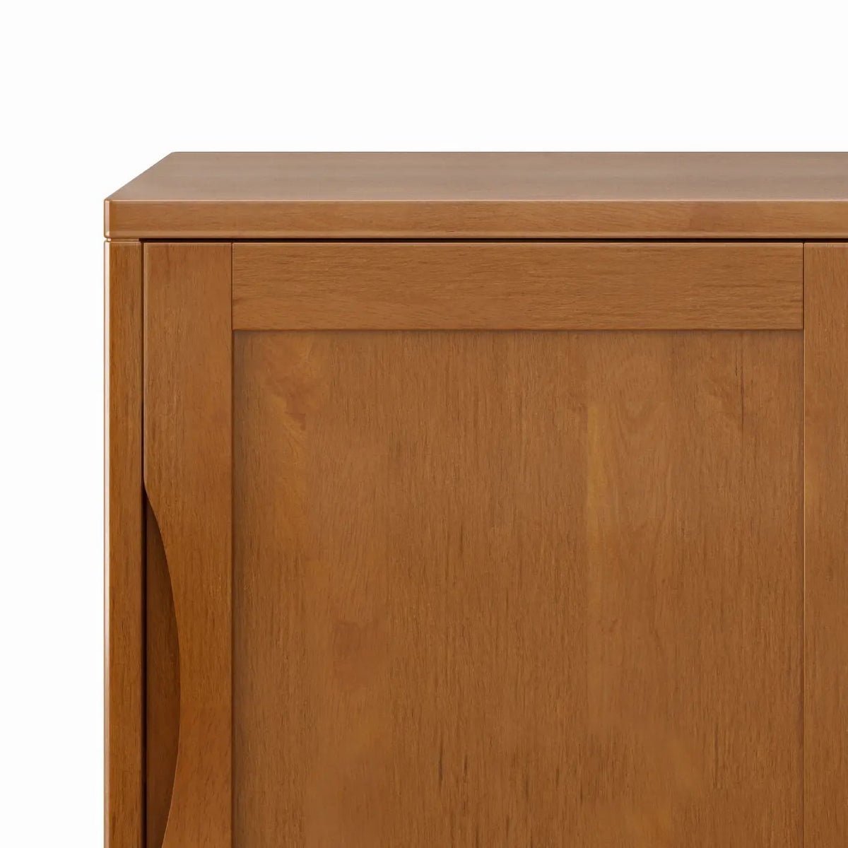 Harper Low Storage Cabinet | Handcrafted Rubberwood | Two Sliding Doors | Two Adjustable Shelves