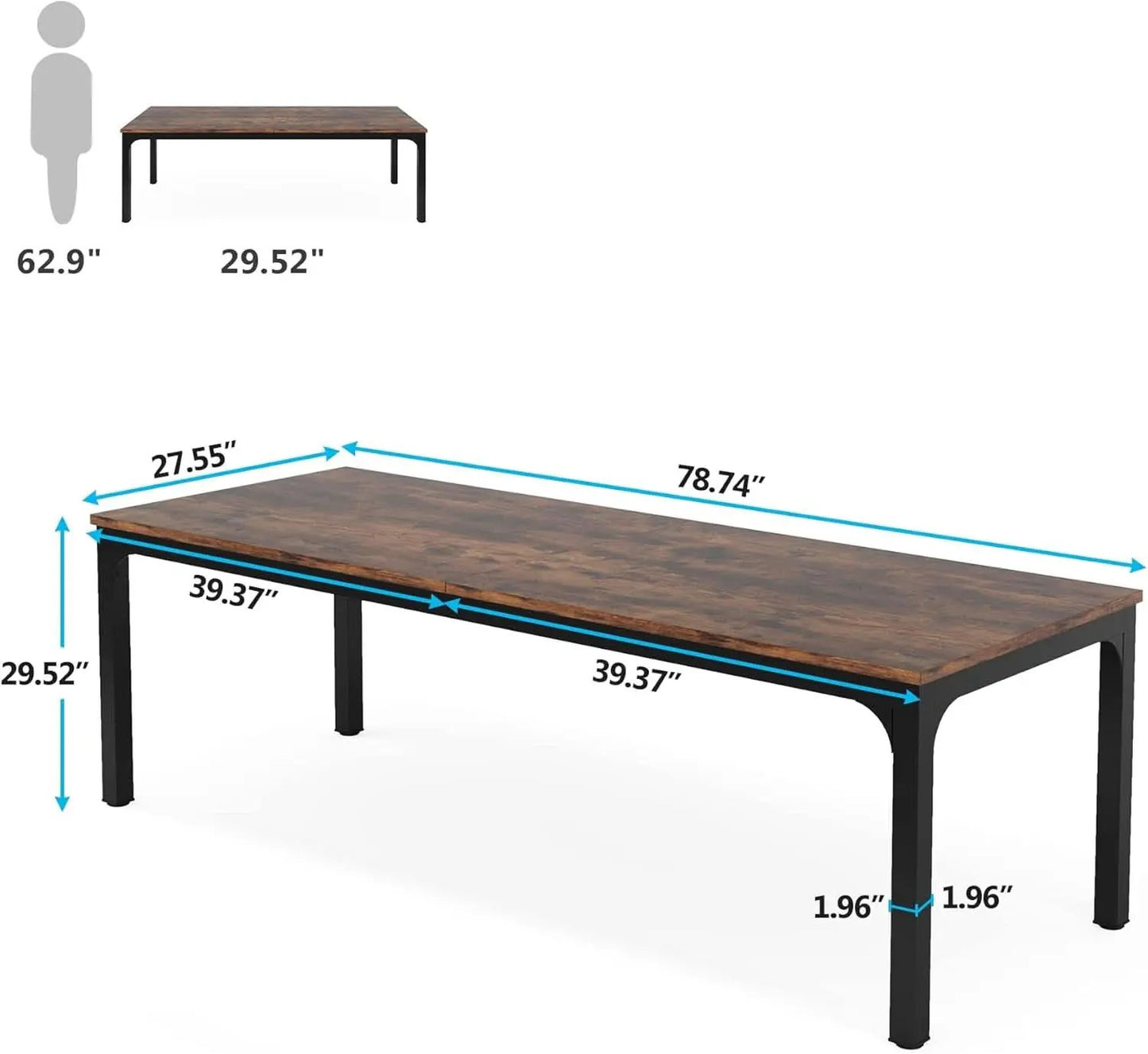 78 Inch Extra Long Two Person Computer Desk For Home Office from PriceLows™