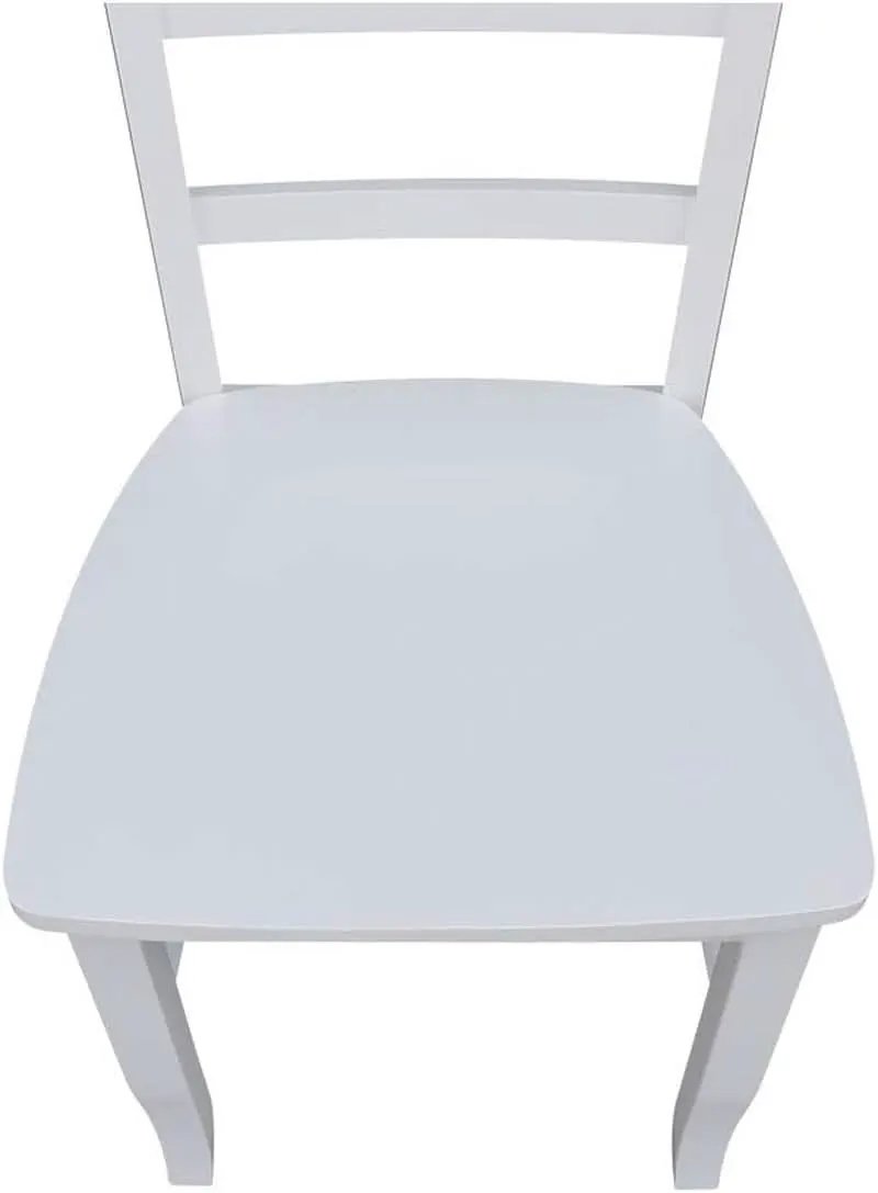 Madrid Ladderback Dining Chairs Set Of Two White Finish from PriceLows™