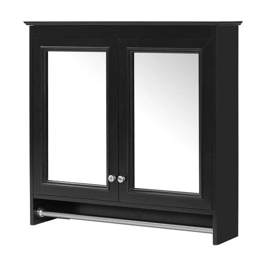 Modern Wall-Mounted Mirror Cabinet With Adjustable Shelves, Soft-Close Doors | 2 Pieces | Home Furniture | Home