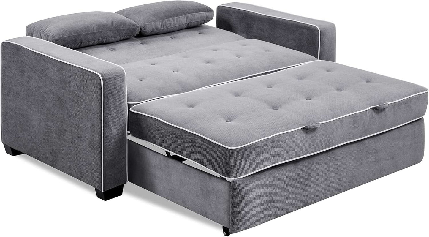 Ainsley Loveseat With Pull Out Sleeper Microfiber Charcoal from PriceLows™