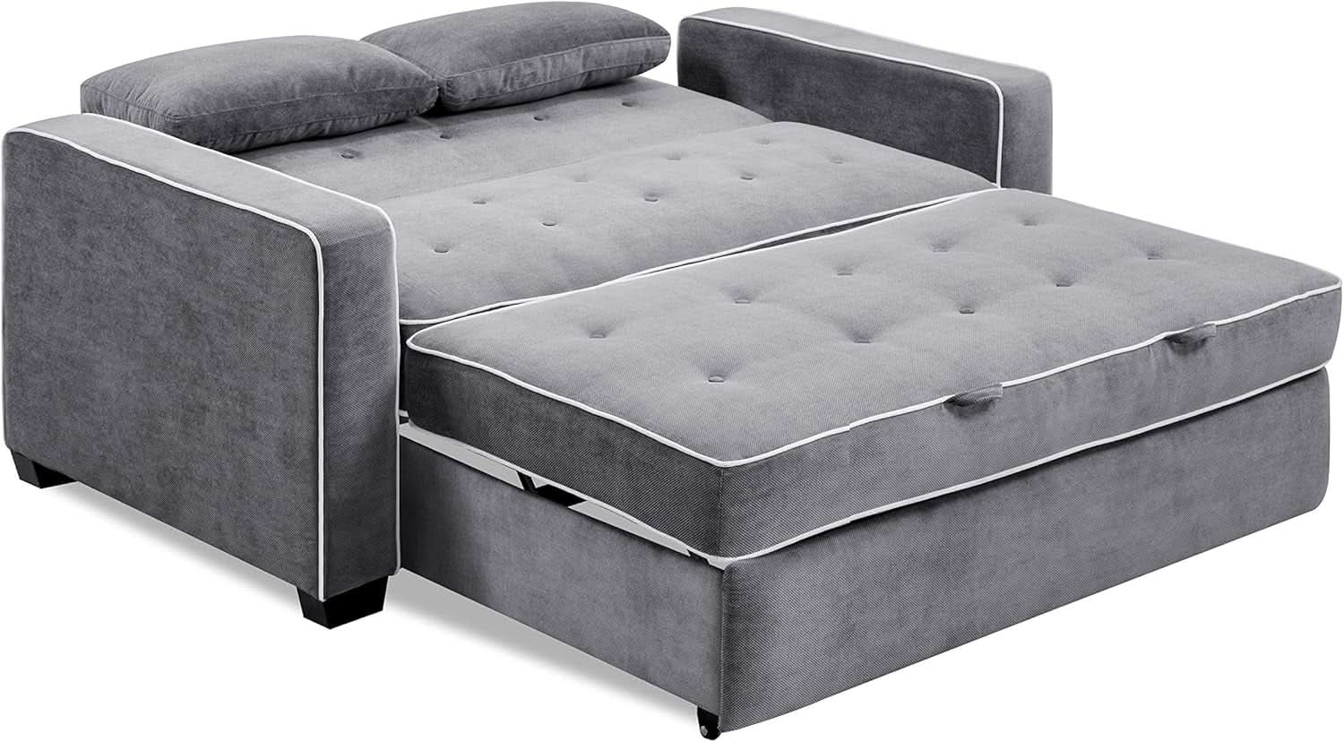 Ainsley Loveseat With Pull Out Sleeper Microfiber Charcoal from PriceLows™